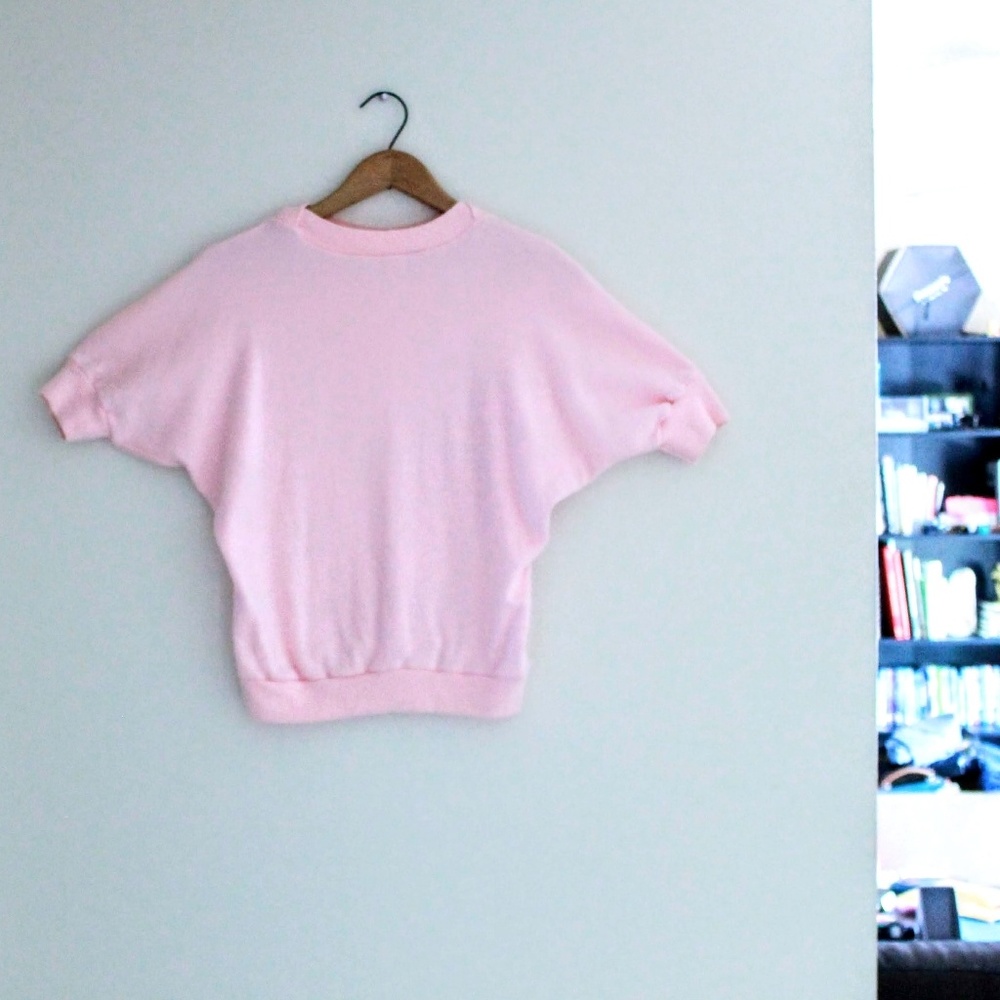 Pink 80s crop sweatshirt